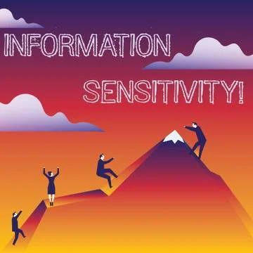 Handwriting text writing Information Sensitivity. Concept meaning data protec Stock Illustration