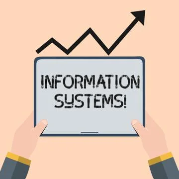 Handwriting text writing Information Systems. Concept meaning study of systems Stockillustratie