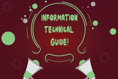 Handwriting text writing Information Technical Guide. Concept meaning Document Stock Illustration