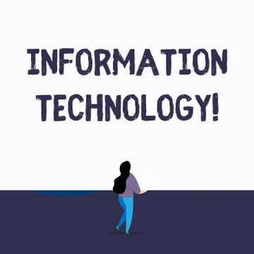 Handwriting text writing Information Technology. Concept meaning use Systems to Stock-Illustration