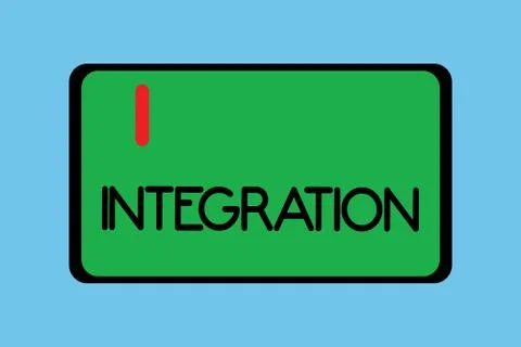 Handwriting text writing Integration. Concept meaning Action or process Stock Illustration