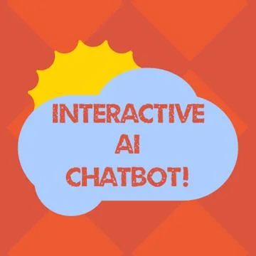 Handwriting text writing Interactive Ai Chatbot. Concept meaning computer Stock Illustration
