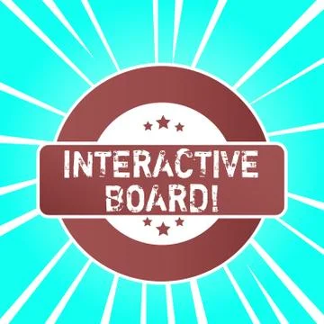 Handwriting text writing Interactive Board. Concept meaning standalone Stock Illustration