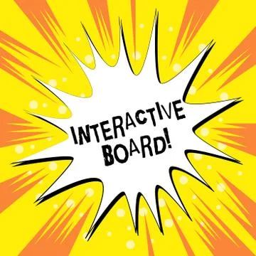Handwriting text writing Interactive Board. Concept meaning standalone Stock Illustration