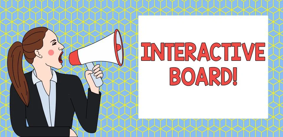 Handwriting text writing Interactive Board. Concept meaning standalone Stock Illustration