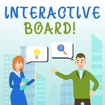 Handwriting text writing Interactive Board. Concept meaning standalone Illustrazione stock