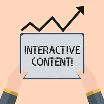 Handwriting text writing Interactive Content. Concept meaning It requires the Illustrazione stock