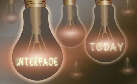 Handwriting text writing Interface. Concept meaning the means by which Stock Illustration