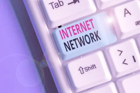 Handwriting text writing Internet Network. Concept meaning connects computers Stock Photos