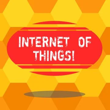 Handwriting text writing Internet Of Things. Concept meaning interconnection via 스톡 일러스트