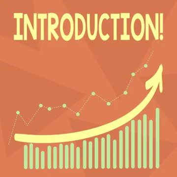 Handwriting text writing Introduction. Concept meaning First part of a document Stock Illustration