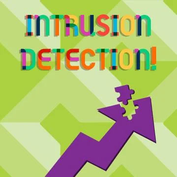 Handwriting text writing Intrusion Detection. Concept meaning monitors a network Stock Illustration