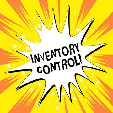 Handwriting text writing Inventory Control. Concept meaning regulating and Stock Illustration