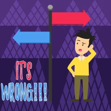 Handwriting text writing It S Wrong. Concept meaning have made mistake or don Stock Illustration