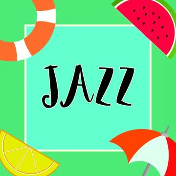 Handwriting text writing Jazz. Concept meaning Forceful rhythm Using brass and Stock Illustration