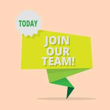 Handwriting text writing Join Our Team. Concept meaning Allied Associate Work Stock Illustration