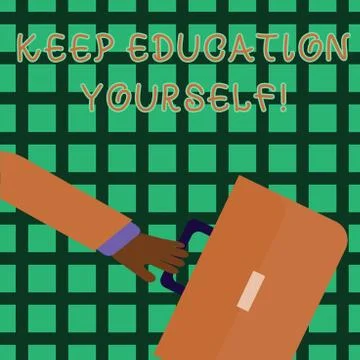 Handwriting text writing Keep Education Yourself. Concept meaning Learning sk イラスト素材
