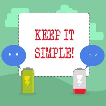 Handwriting text writing Keep It Simple. Concept meaning Simplify Things Easy Stock Illustration