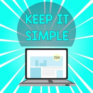 Handwriting text writing Keep It Simple. Concept meaning to make something easy Stock Illustration