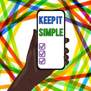 Handwriting text writing Keep It Simple. Concept meaning to make something easy Stock Illustration
