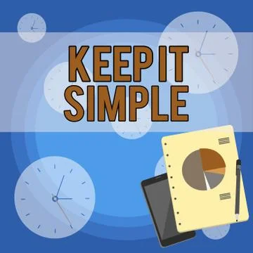 Handwriting text writing Keep It Simple. Concept meaning to make something easy Stock Illustration