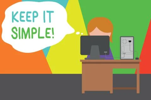 Handwriting text writing Keep It Simple. Concept meaning ask something easy Stock-Illustration