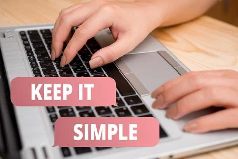 Handwriting text writing Keep It Simple. Concept meaning to make something easy Stock Photos