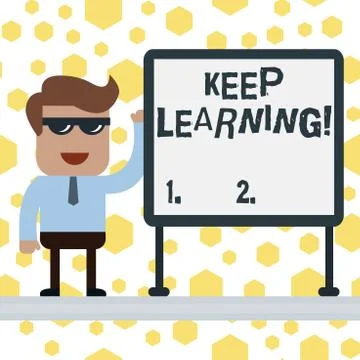 Handwriting text writing Keep Learning. Concept meaning Life long and selfmot イラスト素材