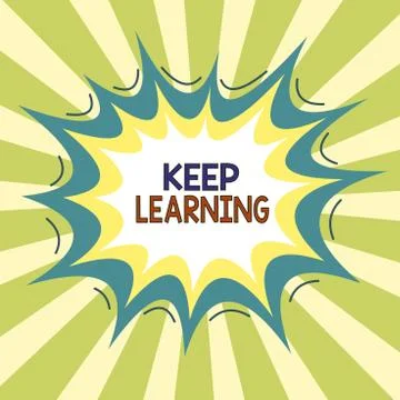 Handwriting text writing Keep Learning. Concept meaning Life long and 스톡 일러스트