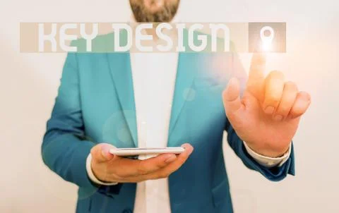 Handwriting text writing Key Design. Concept meaning a necessary or very Stock Photos