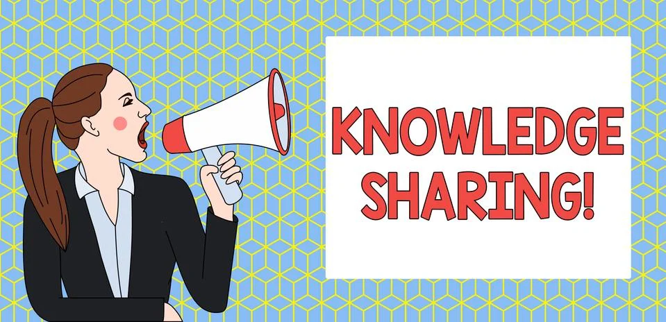 Handwriting text writing Knowledge Sharing. Concept meaning deliberate exchange Stock Illustration