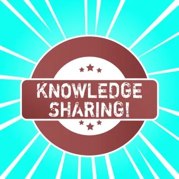 Handwriting text writing Knowledge Sharing. Concept meaning deliberate exchange 스톡 일러스트