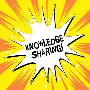 Handwriting text writing Knowledge Sharing. Concept meaning deliberate exchange 스톡 일러스트