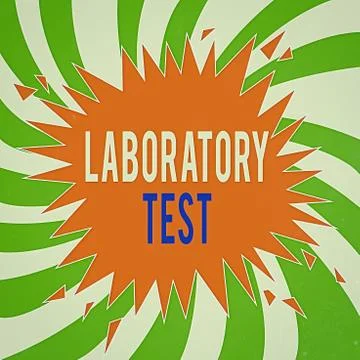 Handwriting text writing Laboratory Test. Concept meaning Determination of a イラスト素材
