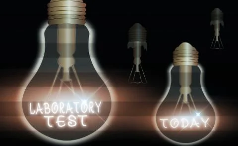 Handwriting text writing Laboratory Test. Concept meaning Determination of a 스톡 일러스트
