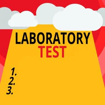 Handwriting text writing Laboratory Test. Concept meaning Determination of a 스톡 일러스트