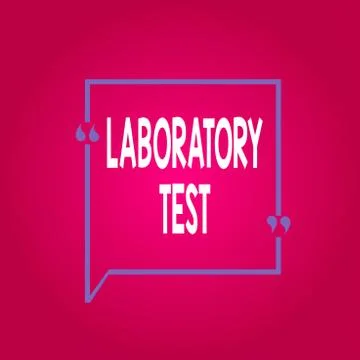 Handwriting text writing Laboratory Test. Concept meaning Determination of a 스톡 일러스트