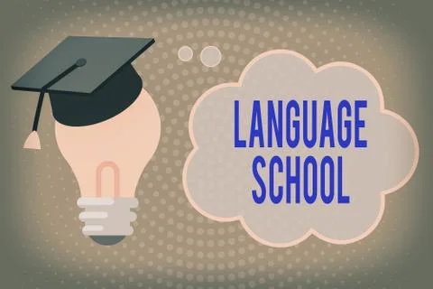 Handwriting text writing Language School. Concept meaning educational Illustrazione stock