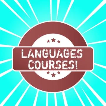 Handwriting text writing Languages Courses. Concept meaning set of classes or a Stock Illustration