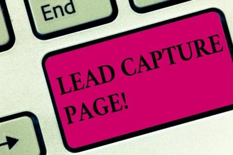 Handwriting text writing Lead Capture Page. Concept meaning landing sites that Stock Photos