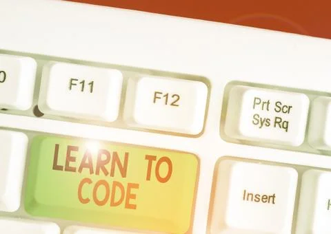 Handwriting text writing Learn To Code. Concept meaning Learn to write Software 写真素材