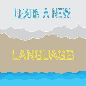 Handwriting text writing Learn A New Language. Concept meaning Study Words other Stock Illustration