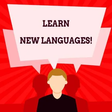 Handwriting text writing Learn New Languages. Concept meaning developing ability Illustrazione stock