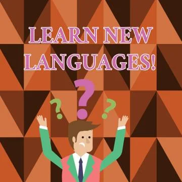 Handwriting text writing Learn New Languages. Concept meaning developing ability Stockillustratie