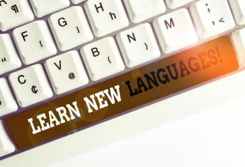 Handwriting text writing Learn New Languages. Concept meaning developing ability Stock Photos