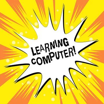 Handwriting text writing Learning Computer. Concept meaning learn more about Stock Illustration