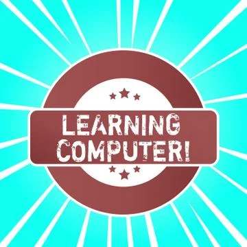 Handwriting text writing Learning Computer. Concept meaning learn more about Stock Illustration