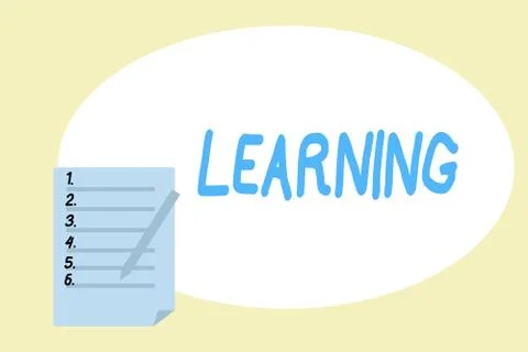 Handwriting text writing Learning. Concept meaning acquisition knowledge skills Illustrazione stock