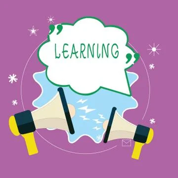 Handwriting text writing Learning. Concept meaning acquisition knowledge skills Illustrazione stock