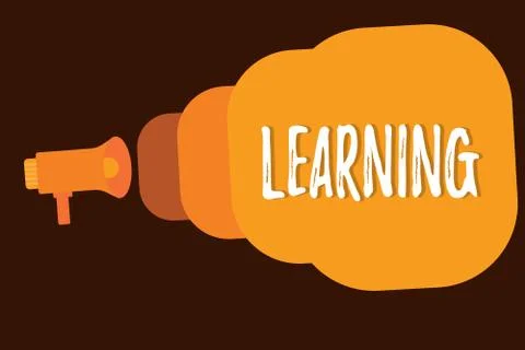 Handwriting text writing Learning. Concept meaning acquisition knowledge skills Illustrazione stock